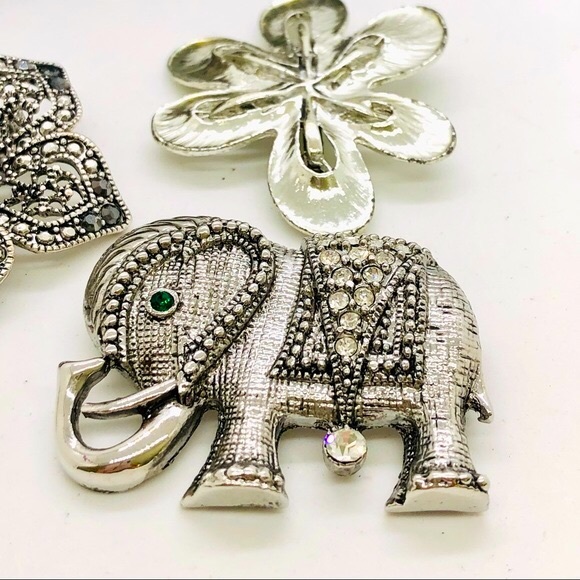 Vintage Elephant Brooch Lot - Picture 7 of 8